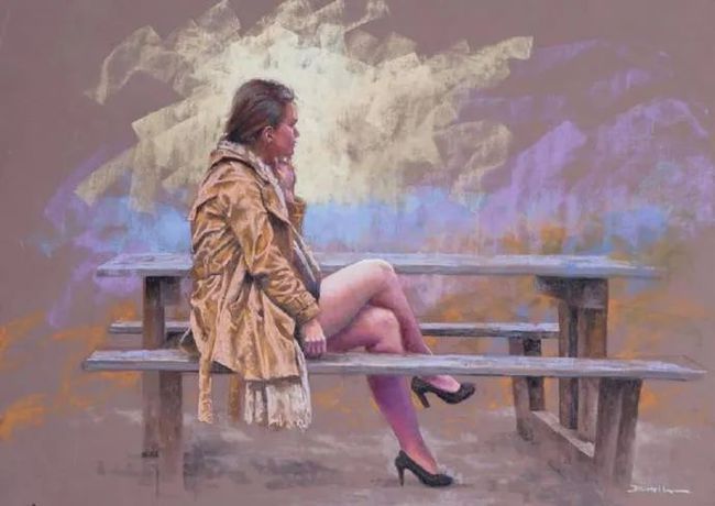 艺术学院$法国女画家:魅力独特的色粉味道