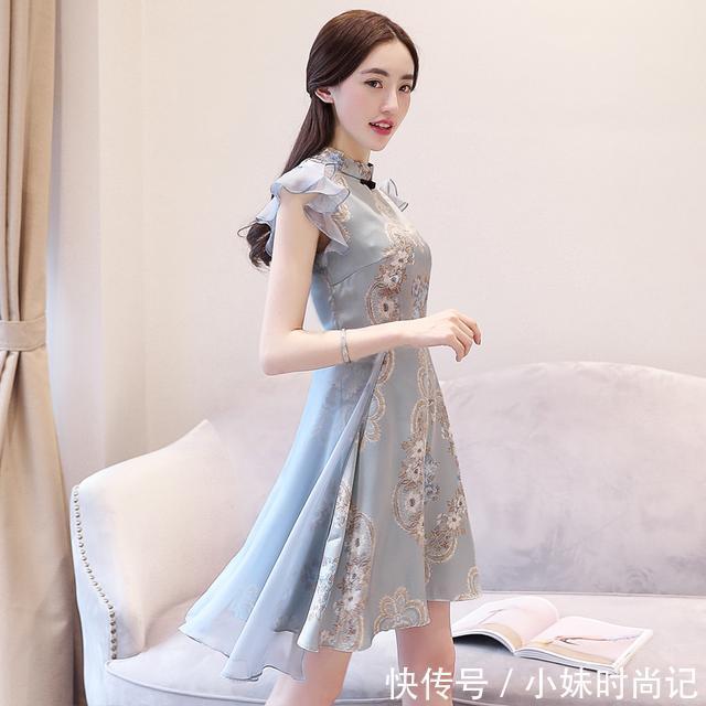 婉约|复古旗袍连衣裙,展现女子的甜美婉约,就是要你美
