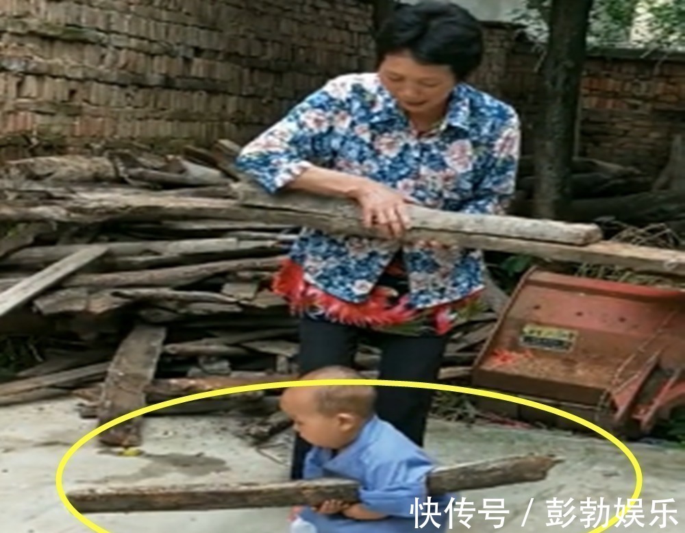 身边人|一岁宝宝帮奶奶搬木头，接下来发生的一幕，把奶奶逗的哈哈大笑