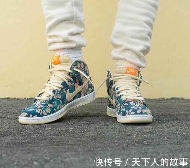 nike 骚气扎染!「夏威夷」Dunk SB Hi上脚首次释出!