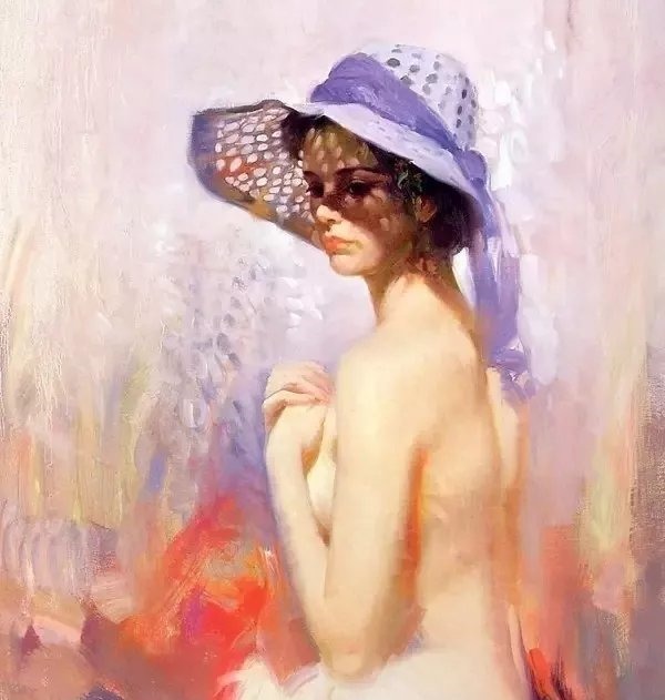 人物#皮诺德埃尼的油画人物，色彩斑斓，动静结合，光彩照人