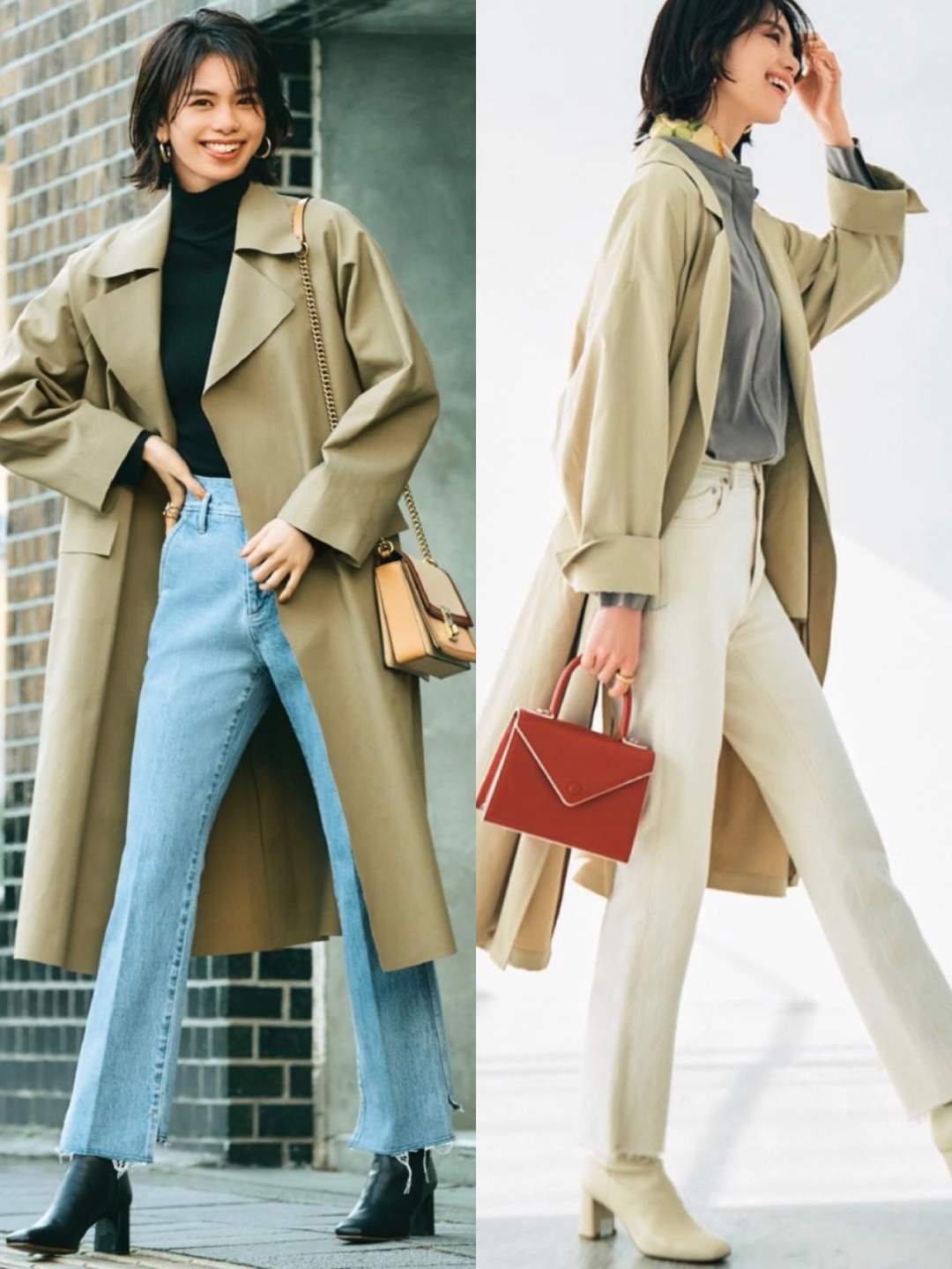 衬衫 早秋季节,“风衣的高级穿法”是这样的,搭配衬衫利落又有气场