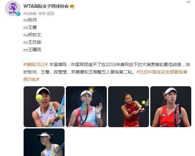郑钦文|喜讯!20岁小将夺大满贯正赛首胜,五位中国金花全部晋级澳网次轮