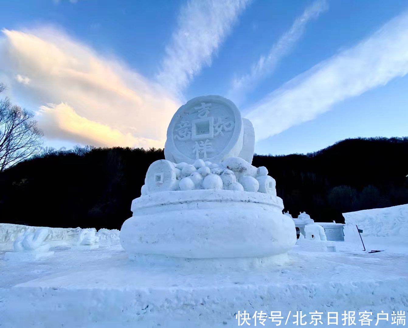 冰天雪地里过大年，玉渡山首届雪雕展盛装迎客