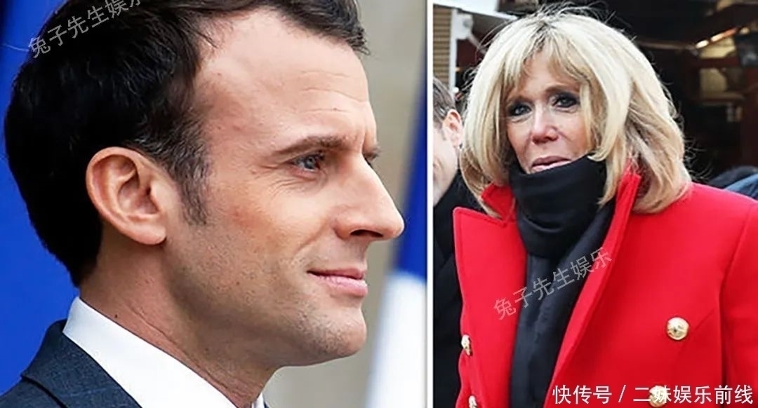 布丽吉特从头改变,梳齐刘海,涂艳丽唇膏,翘起手指“撩”马克龙