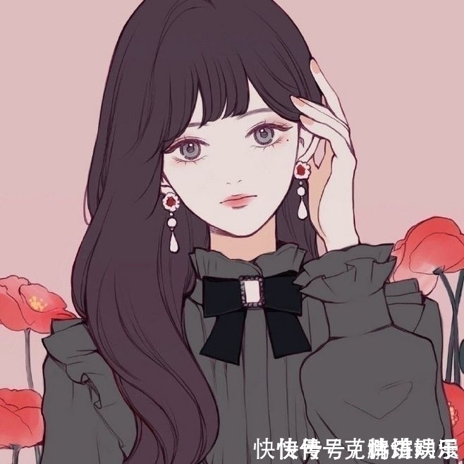 插画|一组少女心十足的好看插画,很适合做卡通动漫头像哦!