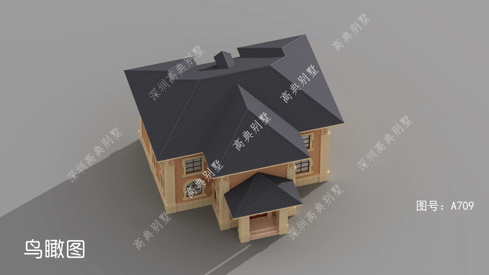 这款欧式风格的别墅,虽然不是很华丽,但是很时尚。