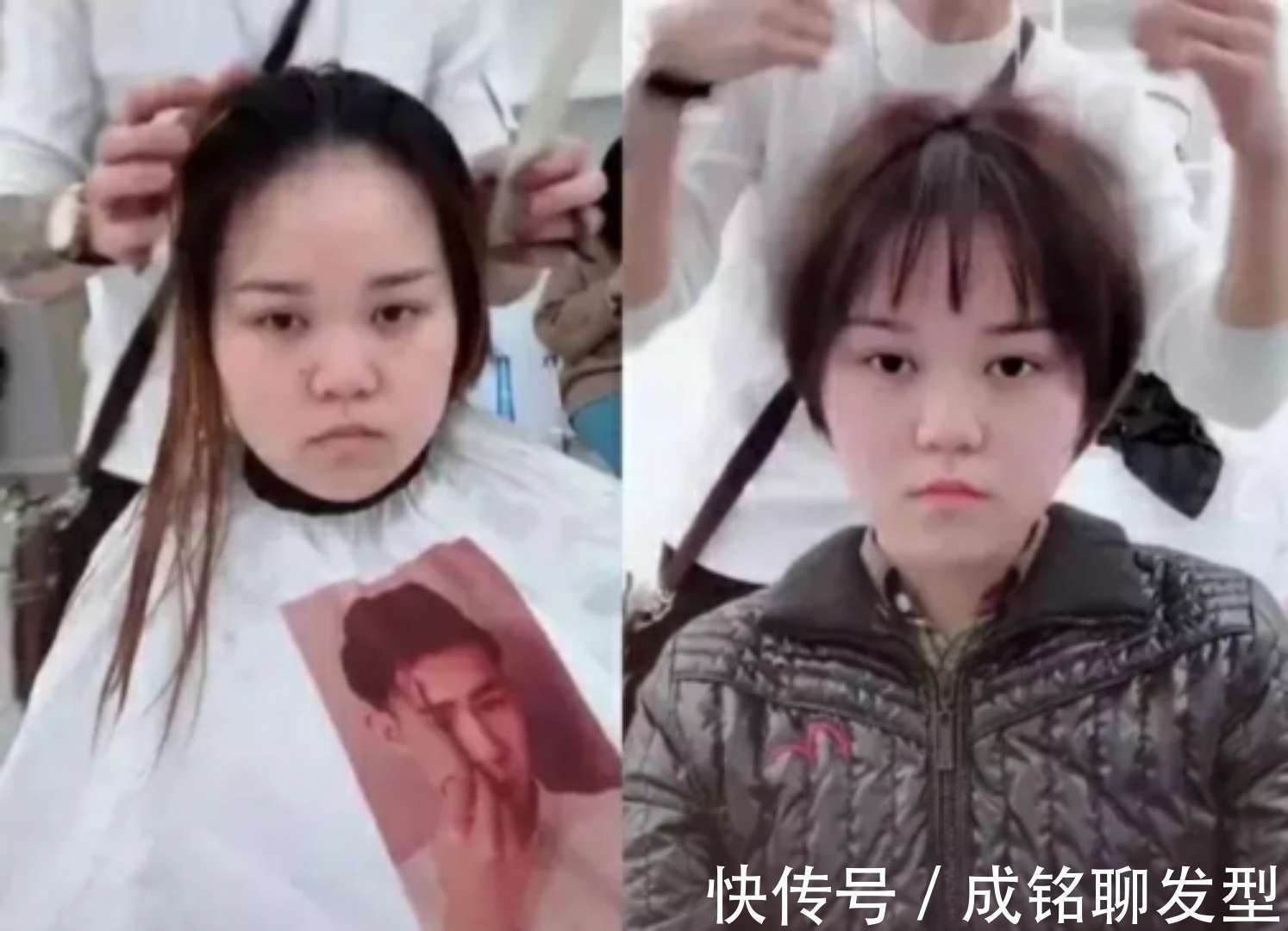 头顶 发量少还“脸大”的女生适合啥发型?六款五五分短发,显瘦显发量