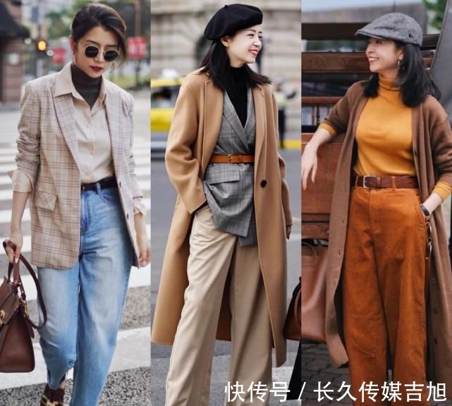 棕色系 秋冬的针织衫不用多,学三木的穿搭思路,温柔减龄又气质