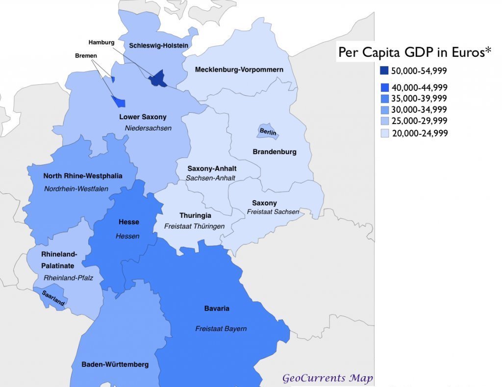 发达|德国：除东西差距外，德国南方为什么比北方发达？