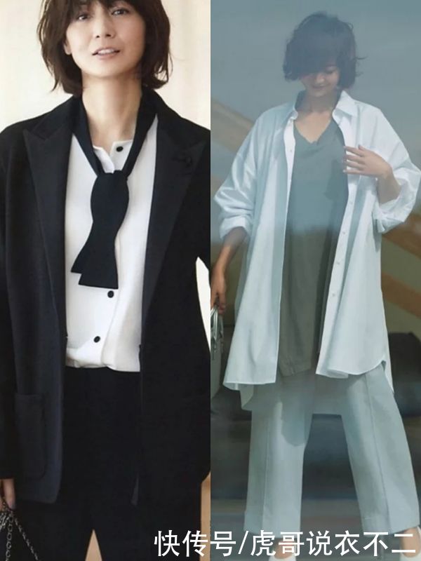 春季该穿衬衫了，学51岁“日本大妈”这么穿，高级与优雅全都有