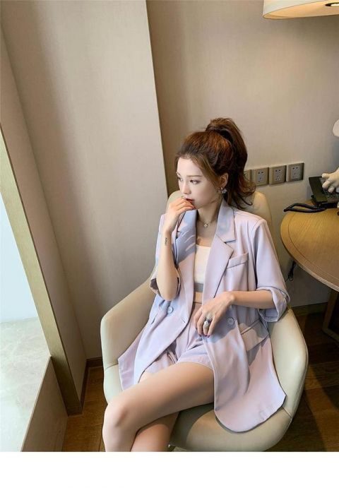 正式感|可甜可酷还超有范儿的西装短裤套装,时髦中带着一点小正式