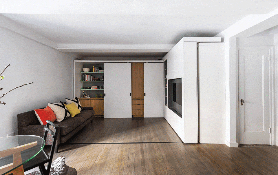 房子|晒晒我家53平米的小蜗居,床藏在电视墙后面,见过吗?
