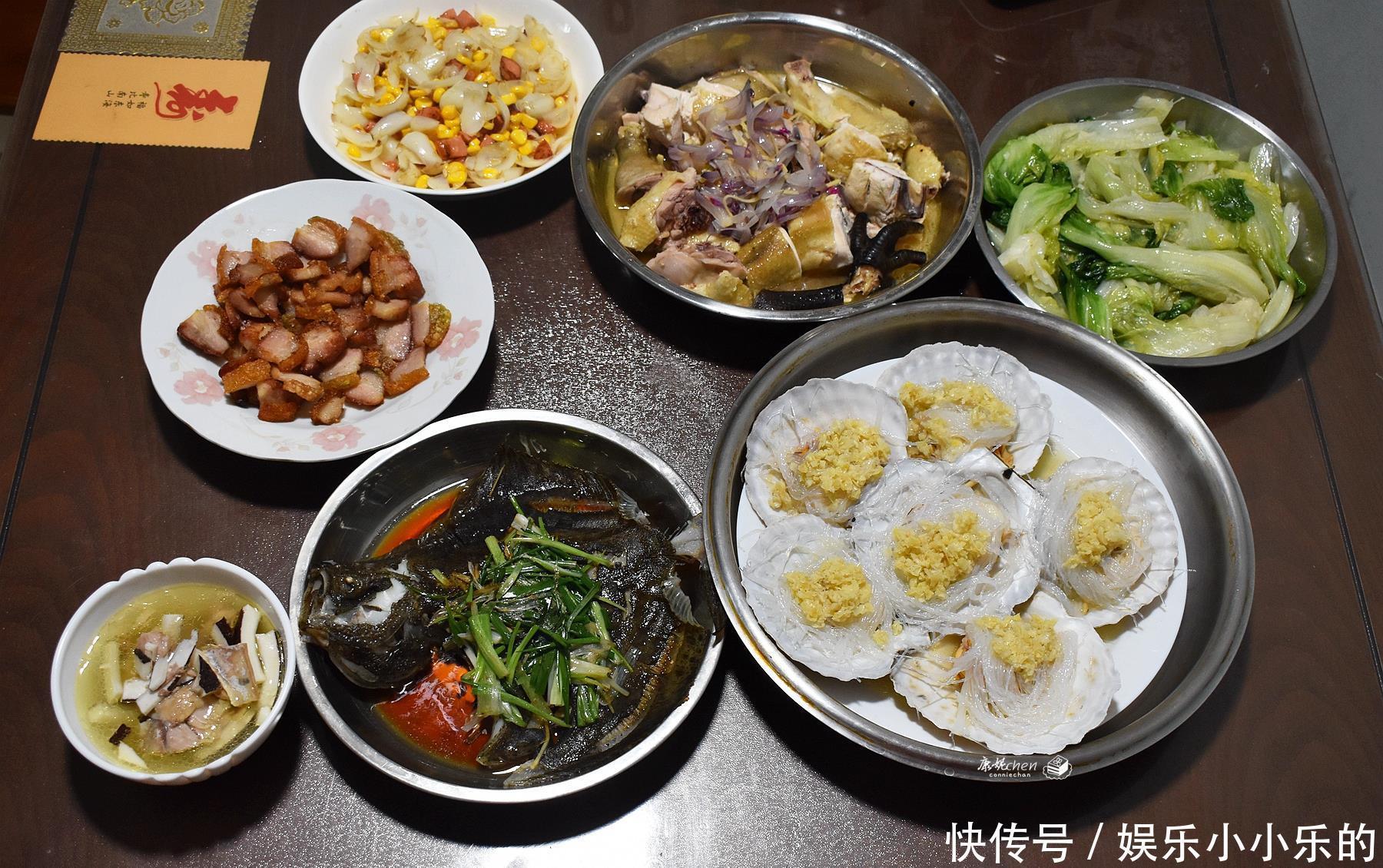 晒我家年夜饭，4人6菜1汤，样样好吃不花哨又实在，家的味道