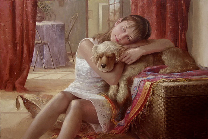 喀拉刨柯#乌克兰画家喀拉刨柯唯美油画,看了真享受!