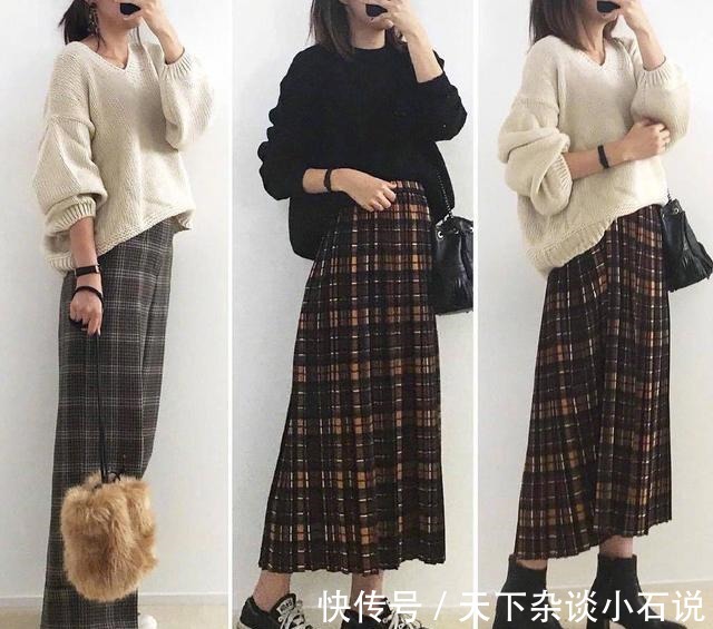 针织连衣裙 降温了也要风度跟温度兼具,这几种搭配时髦又优雅,超适合普通人!