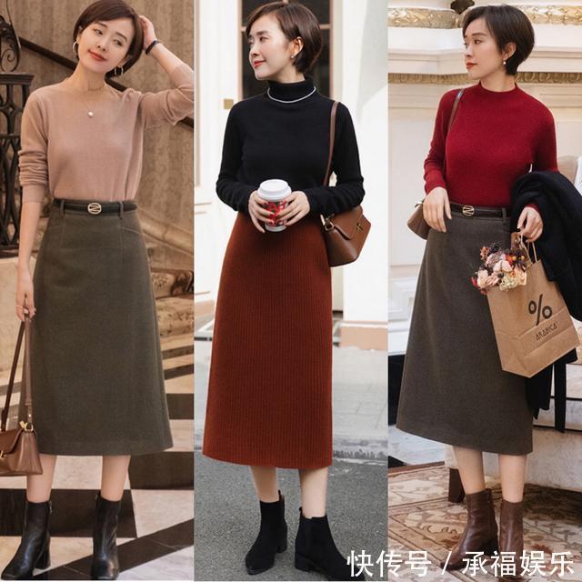 半身裙太适合冬天了!这些轻熟风的穿搭温婉又时髦,照着穿就很美