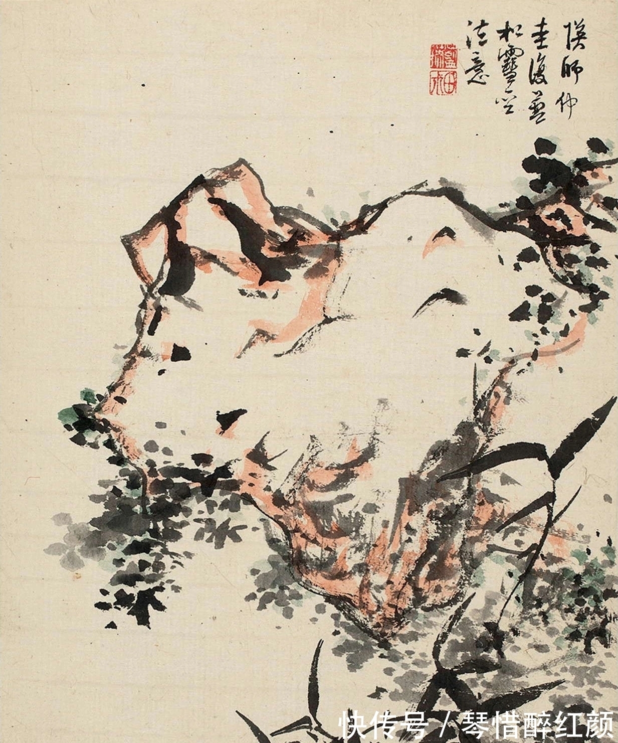 蓝瑛&蓝瑛12张《兰竹石图》,花鸟画最经典的课徒稿