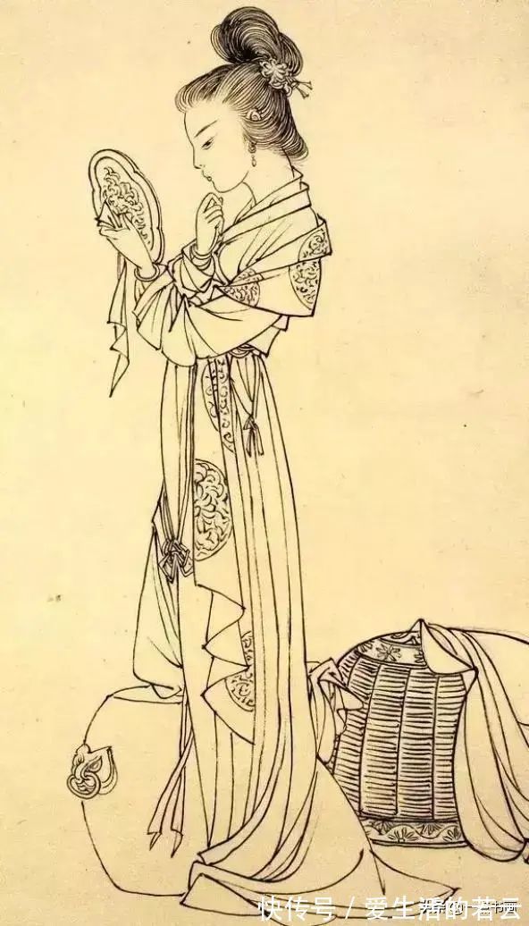 基本功@他的白描被评为“当代第一”,画仕女独辟蹊径