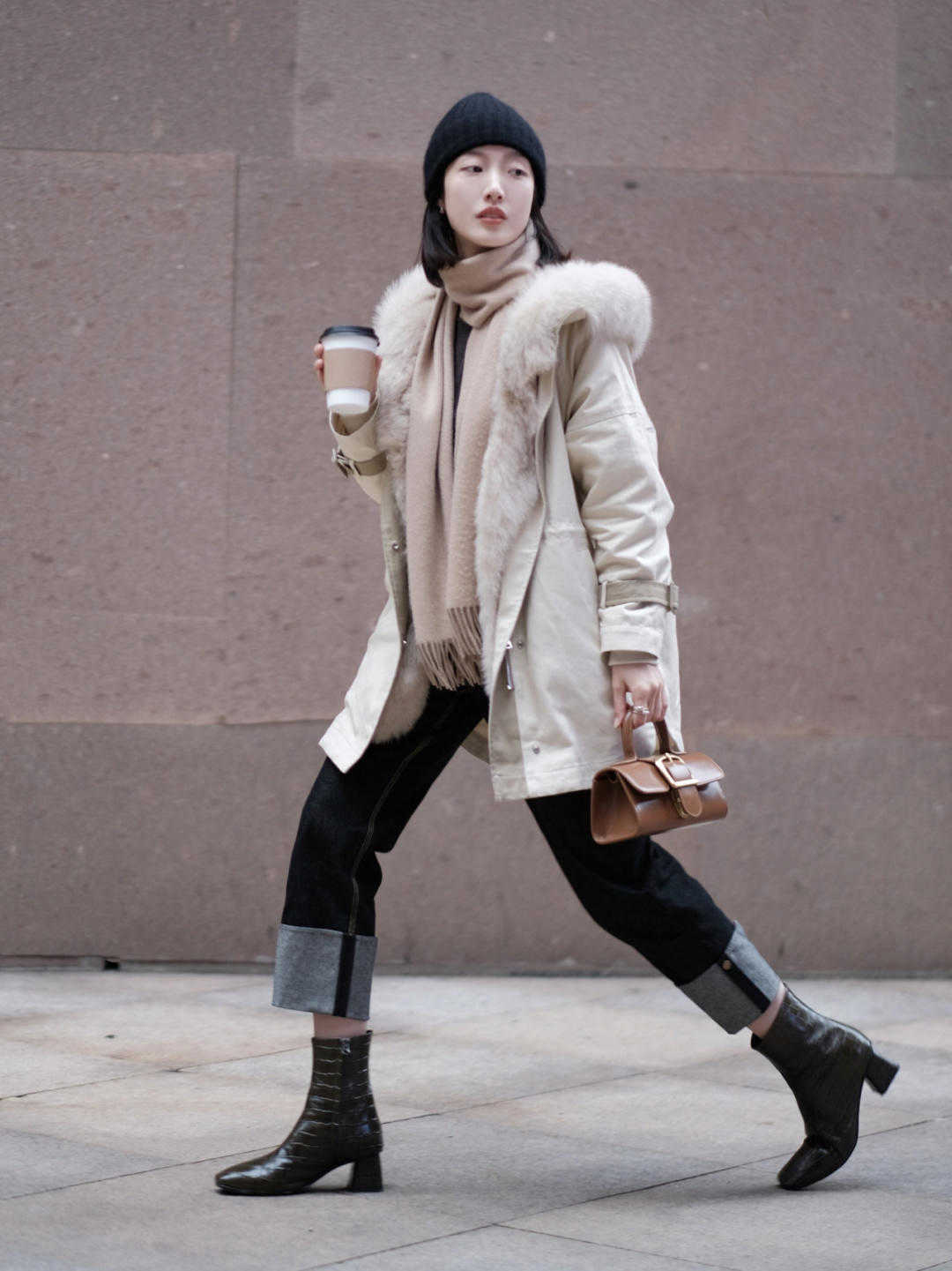 短靴|大衣+靴子是立冬的标配,高档有气质,时髦又保暖