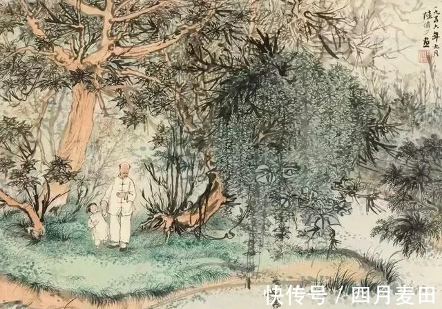 山水画|大师的用笔｜陆俨少山水画