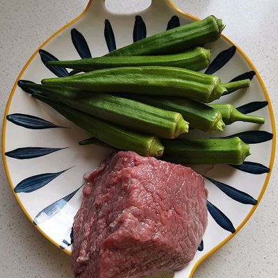 秋葵|秋葵炒牛肉丁