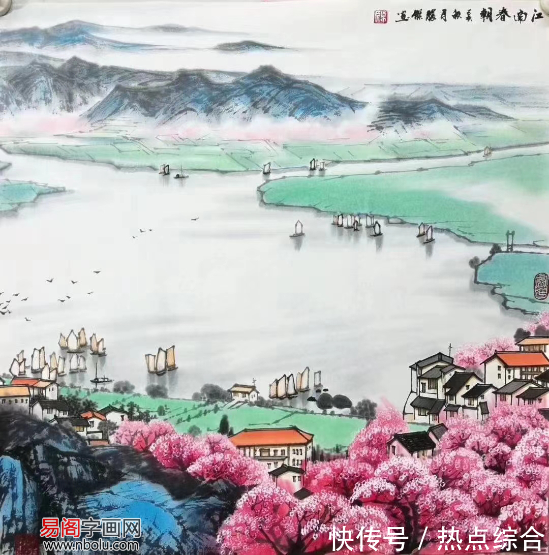 赏析$中美协画家陈胜杰诗意江南山水画赏析:一生痴绝处,一梦到江南