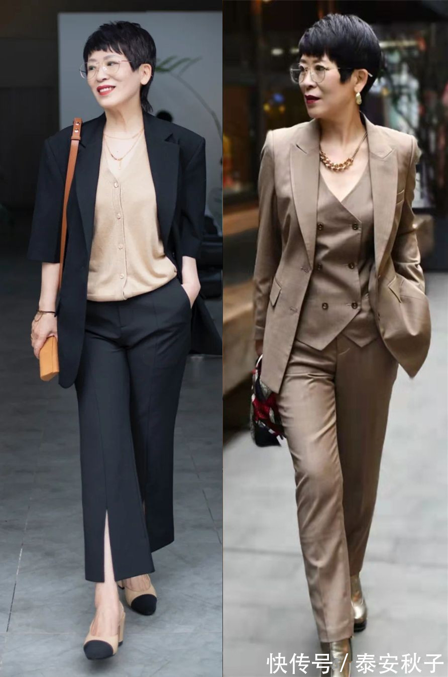 优雅 当我50岁以后,春天一定要像她一样打扮自己:显瘦、还显高级!