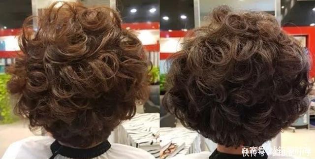 烫发|60岁头发少怎么烫发减龄又显发量多试试棕色小卷发，时髦又养眼