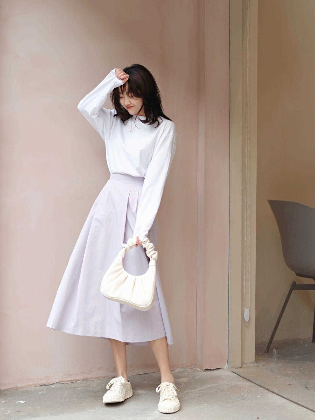 秋天|今年秋天怎么穿?T恤搭配半身裙清新温柔,百搭日常不挑人