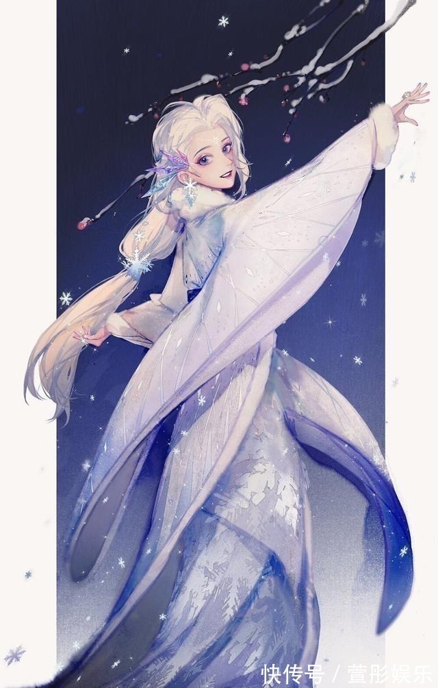 贝儿公主@迪士尼公主变“中国风”,艾莎公主汉服灵动,贝儿旗袍性感优雅