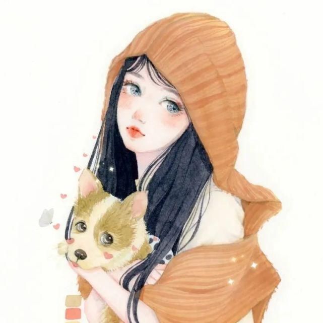 人海|手绘女生头像 于是跃入人海 各有风雨灿烂