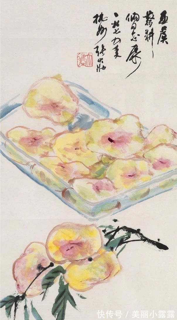 笔下|「津门网」张大壮笔下的瓜果桃李十分新鲜,又有家常味道耐人寻味