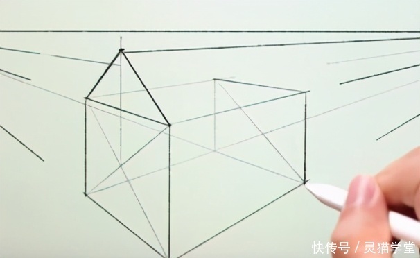 顶部|如何用两点透视绘制屋顶和屋顶?两点透视绘制屋顶和屋顶基本方法