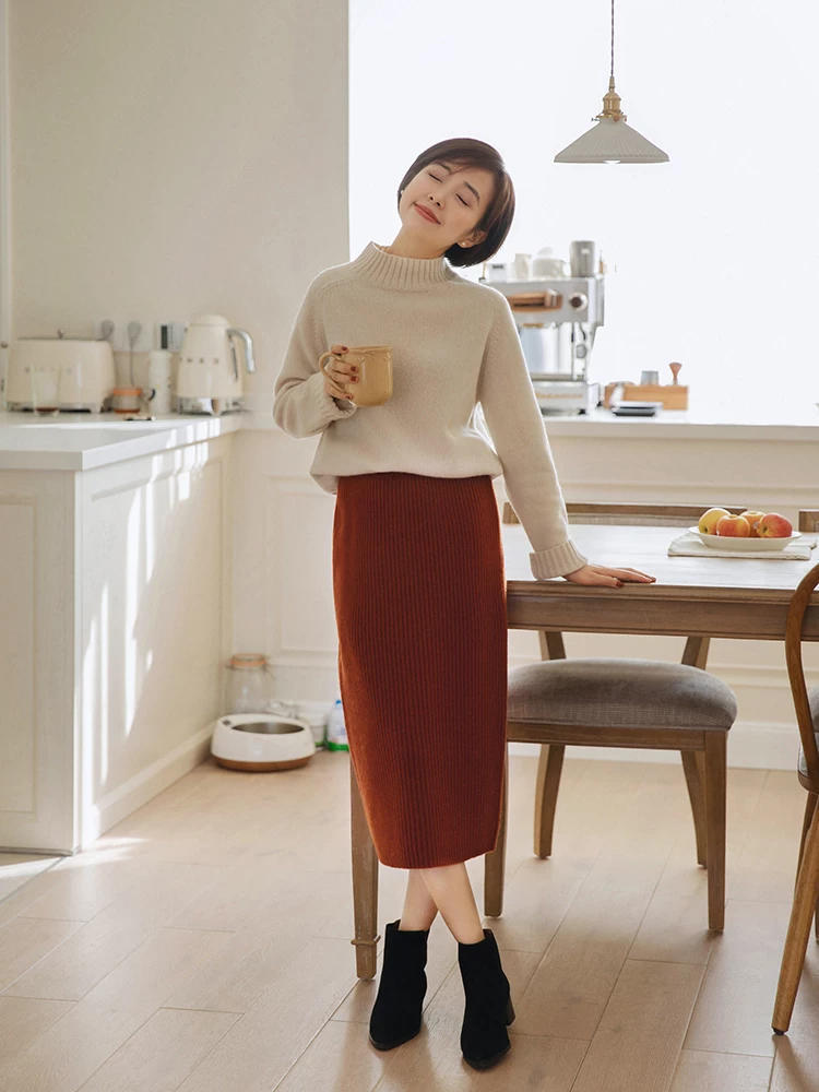 高领|博主示范告诉你,为什么你穿毛衣不好看,尝试这样穿,简约优雅