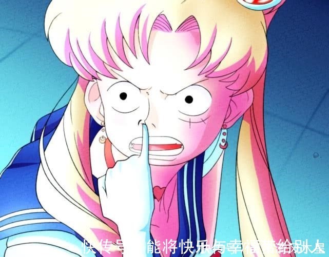 编辑搜图@各个版本不同画风的月野兔,看到路飞版本的水手月,我被逗笑