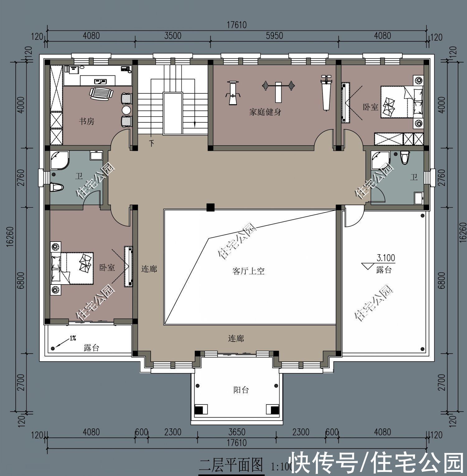 户型|15套挑空客厅户型,专为农村老百姓设计,2021年这样建房面子十足