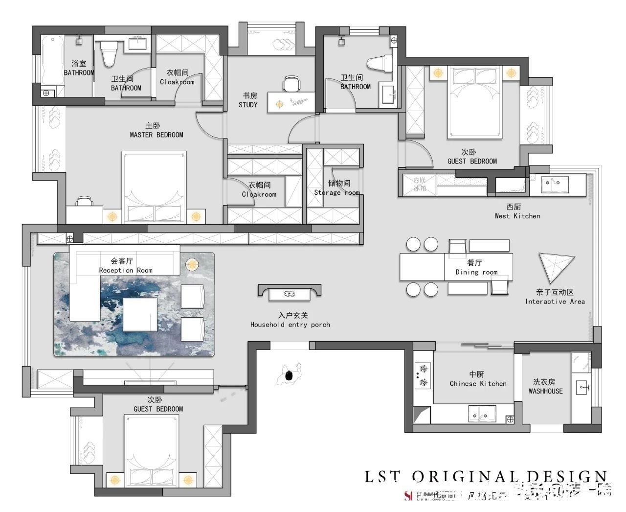 分区|刘思彤设计原创分享 御水澜湾197平户型深度解析
