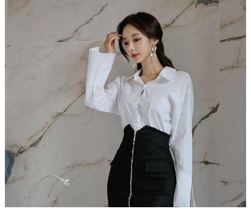 孙允珠|女神孙允珠高清时尚搭配（225）：简约纯白初雪飘仙淡雅包臀裙