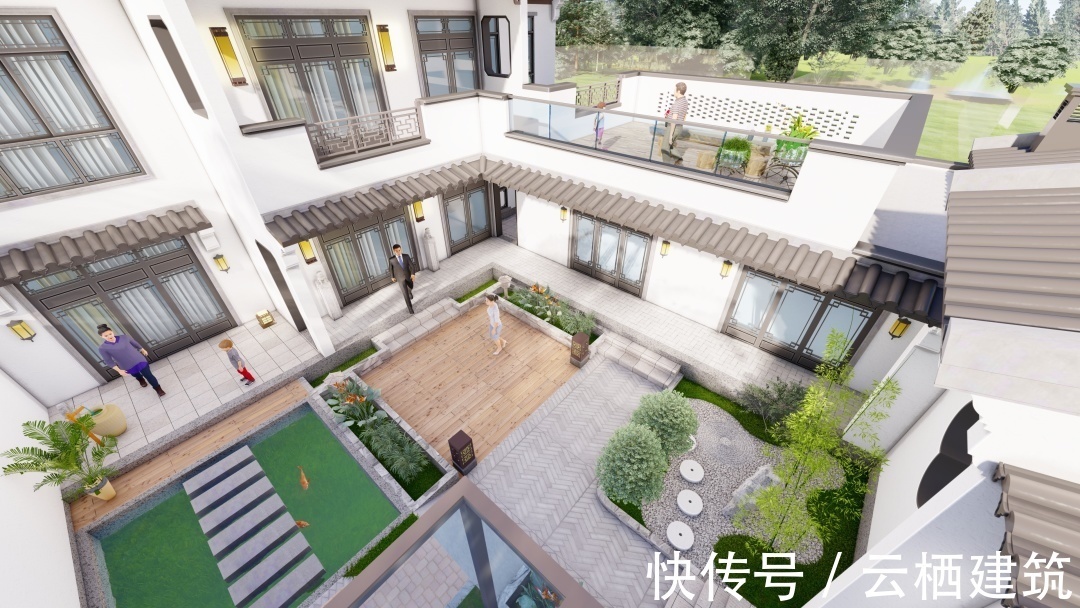 娱乐室|安徽二层中式合院,15.6m×25.7m