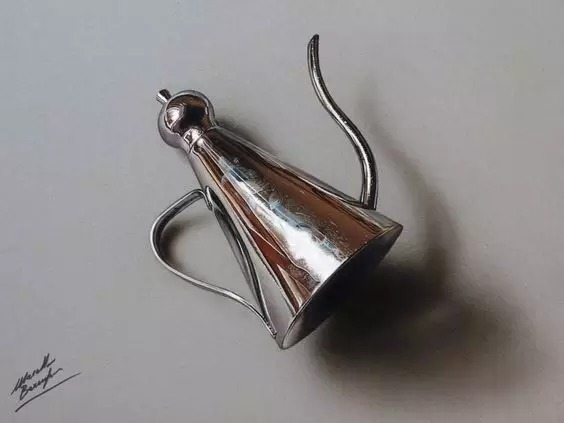 物体$成都南鹏画室小讲堂:素描的金属质感怎样表现?