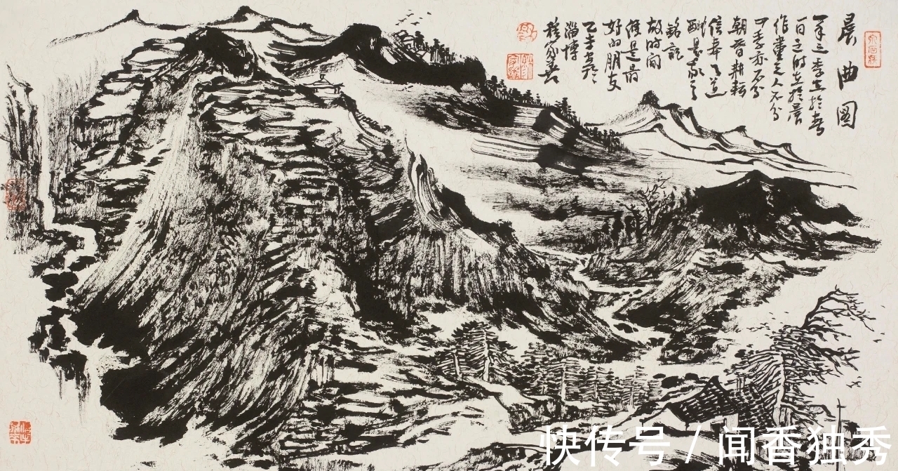 穆家善&国画家｜穆家善焦墨山水画