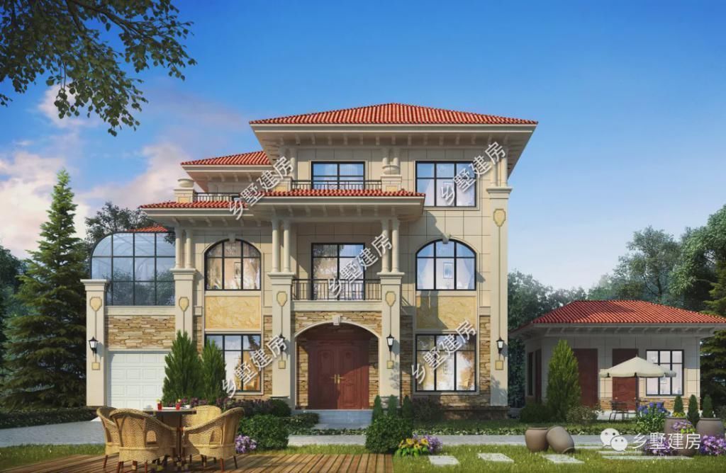 占地面积|分享5款农村自建别墅,带个车库很拉风,成功人士必备