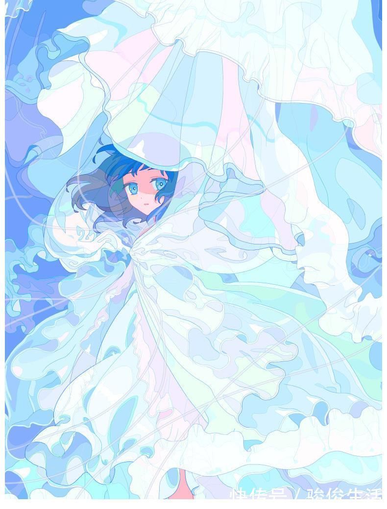 色彩|清爽的夏日插画，斑驳光影的融入，更是增添了绚丽色彩