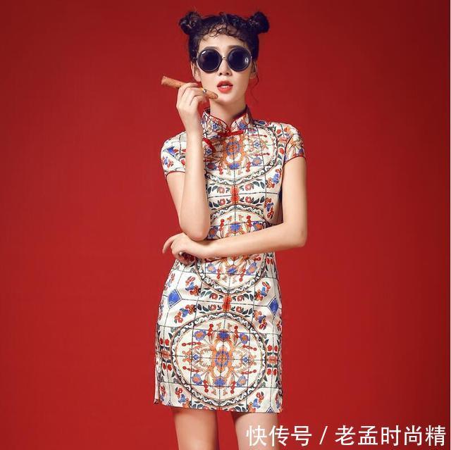 印花|改良旗袍轻松演绎复古时尚，让妹纸们更加的知性优雅、明艳动人