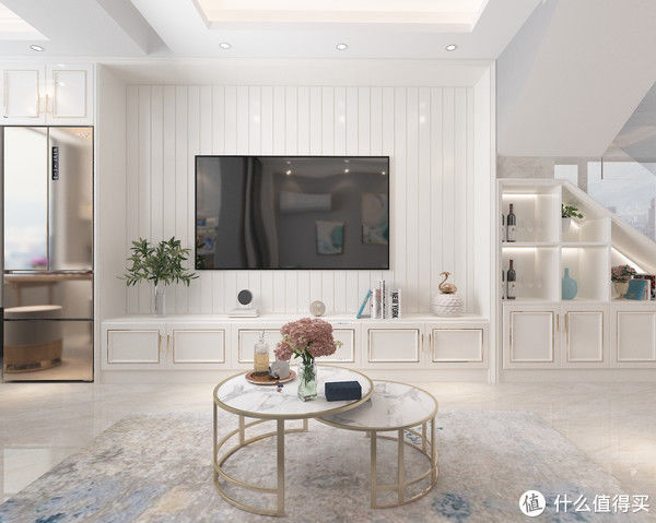 玄关|她45㎡loft公寓，坚持装修轻奢风，巧用线条，装出高级感，有品位