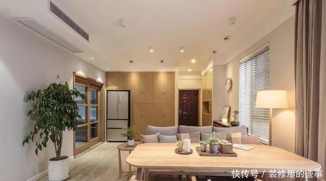 客厅|112平原木日式三室,餐厅改休闲区,餐桌搬到客厅,可当茶几用