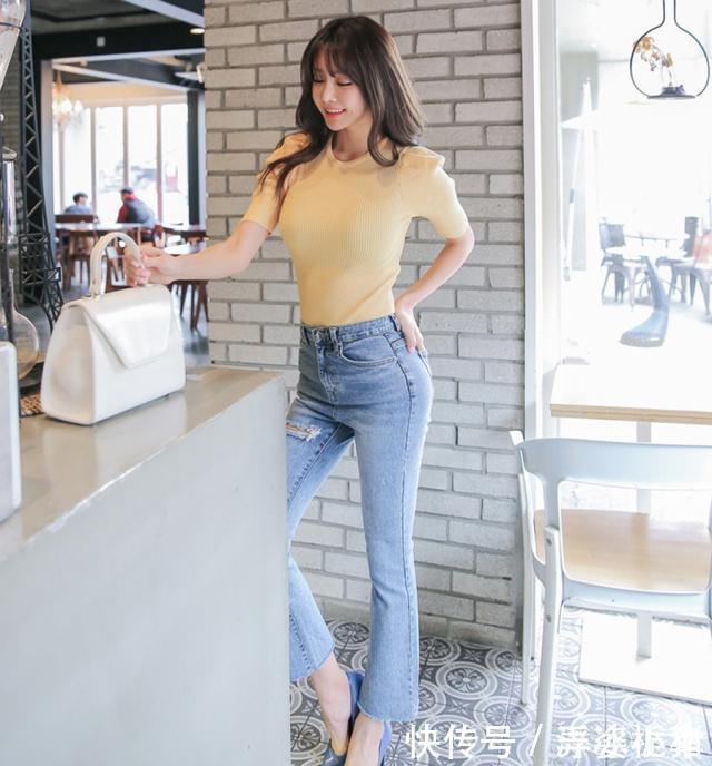 小姐姐穿搭牛仔裤,休闲百搭又显瘦,很显女人味