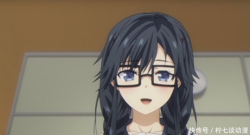 槙岛沙织|动漫中一副眼镜封印了一张脸,摘掉眼镜,网友爱了,爱了
