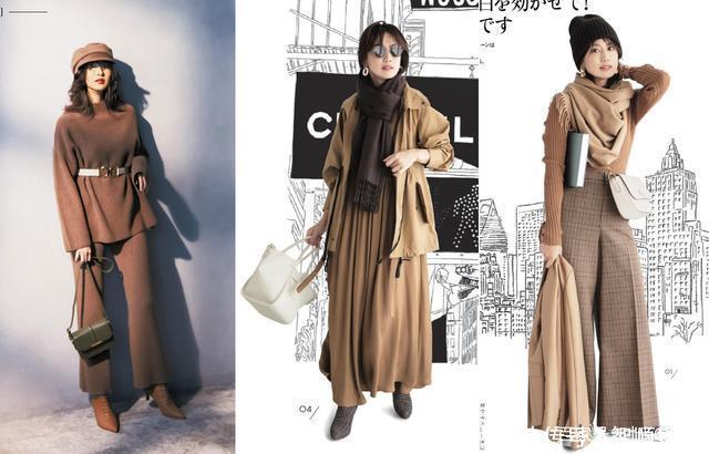 同色系+一点白,是冬天很时髦有品的一组配色公式